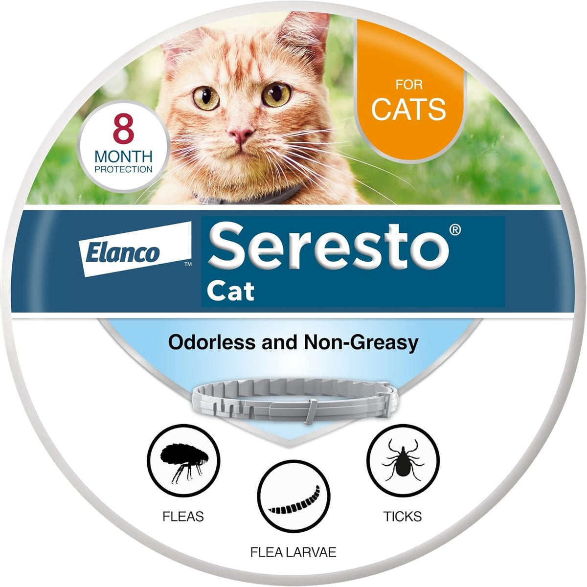 Cat Vet-Recommended Flea & Tick Treatment & Prevention Collar for Cats | 8 Months Protection